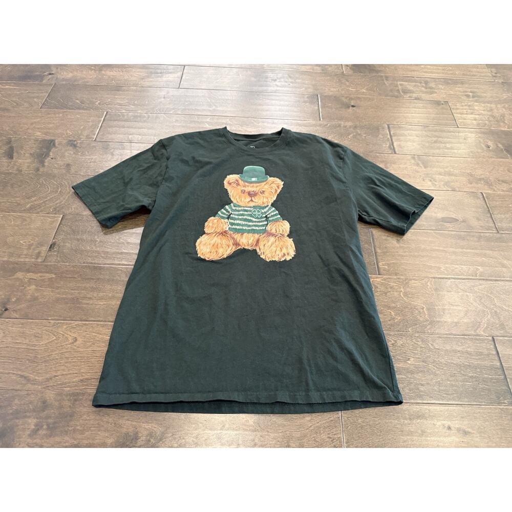 Ripple Junction Mens Green Bear St. Patrick Graphic Cotton T-Shirt Size L Large - Picture 2 of 7